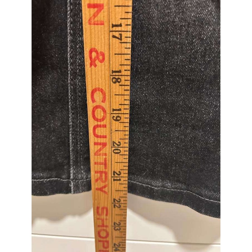 Vervet Los Angeles Black Denim Pencil Skirt Button Fly Size M 90s Minimalist - Picture 6 of 7